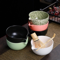 Kit d'outils pour bol à Matcha de cérémonie traditionnelle faite à la main avec logo personnalisé en gros