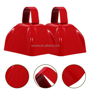3 Inch Diy Kerst Accessoires Op Maat Bedrukt Rood Metaal Koebel Mini Koebellen Voor Sportevenementen Lawaai Makers - Product Image 3