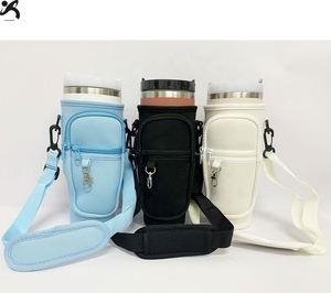 Fundas para vasos de 40 oz, cubiertas para vasos de coche, correas diagonales para el hombro, fundas para botellas de agua de material de buceo Ice King Cooler - Product Image 2