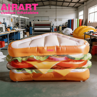 Sandwichs publicitaires gonflables personnalisés professionnels, sandwich géant gonflable pour la décoration d'événements de marché