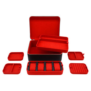 <strong>Wholesale</strong> Stock 1 Price High-end PU Leather Packaging <strong>Jewellery</strong> Organizer Box Watch Case With Handle Custom Travel Jewelry <strong>Boxes</strong>