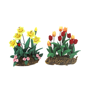 Xiaomiwu casa de muñecas accesorios modelo en miniatura accesorios de tiro arcilla suelo tulipán K125 - Product Image 1