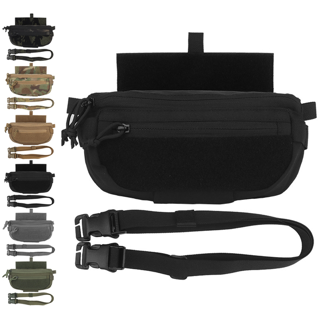 SIVI Tactical Hunting Vest Dump Bag FCPC V5 Plate Carrier Convertible Shoulder Bag Compact Belly Sling Bag Tactical Hanger Pouch