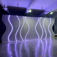 Support de fond de scène en acrylique blanc avec éclairage LED, décoration de fête, toile de fond pour événements, nouveau design 2026, mariage de luxe