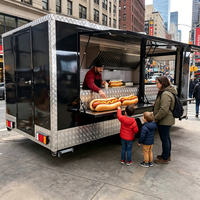 Camion de restauration mobile de haute qualité entièrement équipé pour la vente de hot-dogs