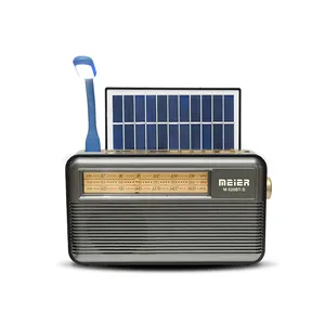 Batería recargable Retro portátil, altavoz inalámbrico con cargador Usb/tarjeta Tf Am Fm Sw, Radio Solar con lámpara de lectura