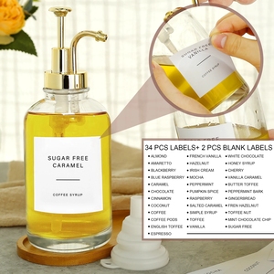 Flacon en verre transparent de 16,5 oz, distributeur de savon pour les mains, désinfectant pour les mains, rechargeable, contenant cosmétique <span class=keywords><strong>vide</strong></span>, flacon de gel douche pour la salle de bain - Product Image 4