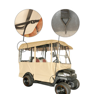 Funda para Carro de Golf de Tela Oxford Impermeable y Resistente al Polvo, de un Solo Color, Ajuste Universal - Product Image 2