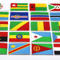 Patchs thermocollants personnalisés en gros d'usine, drapeaux africains, broderies de drapeaux, petits patchs de drapeaux nationaux et mondiaux pour vestes