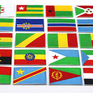 Parches Termoadhesivos de Banderas Africanas Personalizados al por Mayor de Fábrica, Bordados de Banderas Nacionales <span class=keywords><strong>y</strong></span> de Países del Mundo Pequeños para Chaquetas - Product Image 3