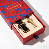 Boîte à tiroir carrée rigide biodégradable de luxe personnalisée, impression quadricolore en feuille d'or, emballage en papier artistique pour les soins de la peau et les cosmétiques