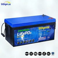 Batería de energía para montacargas de 24V 300AH, celda de batería LiFePO4 de larga duración para montacargas de terreno accidentado, UL CE RoHS MSDS OEM ODM
