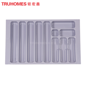 Home or Hotel Kitchen Organizer Cutlery Tray Kitchenware Holder Plastic tableware tray with compartments