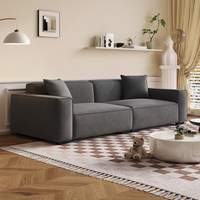Sofa Minimalis Modern Kulit Anti Gores Bentuk Blok Tofu, Furnitur Ruang Tamu Mewah untuk Apartemen Kecil, Model Selebgram