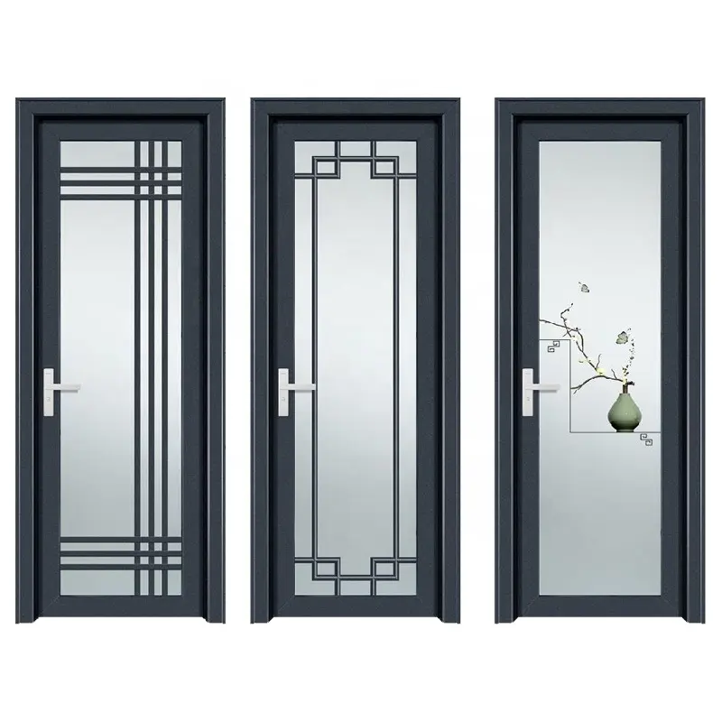 Высококачественные двойные закаленные глазурованные двери, качели, водонепроницаемые стеклянные алюминиевые двери