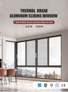 Prix de gros Fenêtre coulissante Fenêtres coulissantes en aluminium à double vitrage Isolation thermique Style moderne - Product Image 4