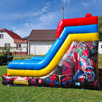 Château gonflable commercial extérieur personnalisé avec toboggan gonflable sur le thème de la jungle des abeilles pour enfants