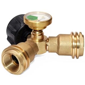 真ちゅう製プロパン詰め替えアダプタータンクゲージメーター - Product Image 4