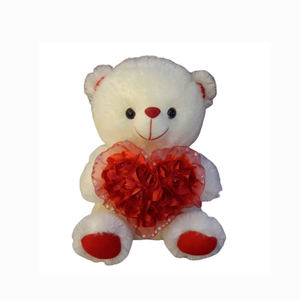 Orsacchiotto di <span class=keywords><strong>Peluche</strong></span> a Forma di <span class=keywords><strong>Cuore</strong></span> Bianco Personalizzato per San Valentino - Product Image 5