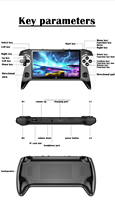 Console de jeu rétro portable X9 avec 10 000 jeux intégrés, système d'exploitation Android, écran IPS de 3,5 pouces