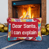 Oreiller matelassé de cadeau de Noël personnalisé de qualité supérieure Cher Père Noël Design avec des techniques tissées lavables pour une utilisation décorative et jetable