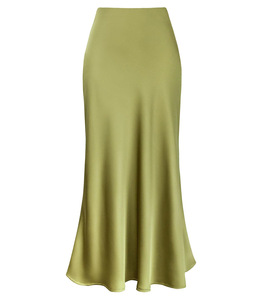 Nuovo Stile Europeo e Americano, Gonna Lunga <span class=keywords><strong>in</strong></span> Velluto Colorato a Linea A per Donne, Design Semplice - Product Image 3
