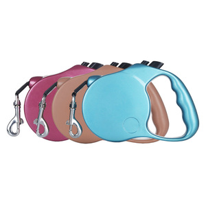 Laisse rétractable automatique pour chien, 5m, 5.8m, pour petits et moyens chiens, chats, corde de traction pour animaux de compagnie, couleur marron, bleu, rouge - Product Image 1