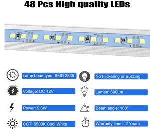 DC 12 Volt 12 v LED Bande Lumières Blanc 6500K Commutateur Aimants pour Intérieur Cargo Remorque Voiture RV Van Camion Camion - Product Image 4