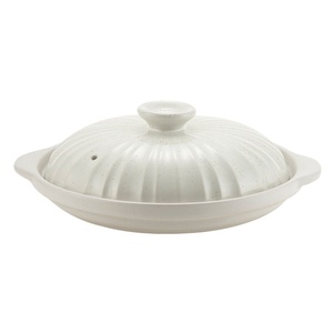 Casserole en céramique peu profonde de qualité alimentaire, résistante aux hautes températures, compatible avec les cuisinières à gaz, avec couvercle. - Product Image 5