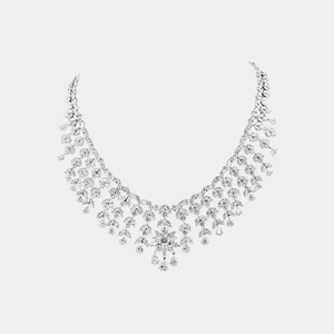 Collar de diamantes de lujo para mujer, elegante joyería chapada en oro con piedras brillantes para boda, fiesta, compromiso - Product Image 6