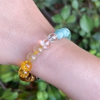 Bracelet en pierres naturelles pour l'attraction de la richesse, bracelet perlé en pierres précieuses mélangées pour la guérison énergétique, la chance financière et le succès (vente en gros)