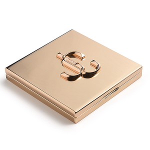 Wholesale Foldable Travel-Friendly Personalized Mini Mirror Custom Handheld Metal French Design Portable Cosmetic Mirror