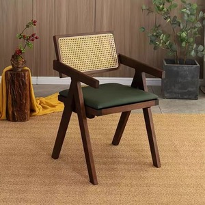 Furnitur Rotan Gaya Wabi-Sabi untuk Kantor di Halaman, Kursi Santai Luar Ruangan, Meja dan Kursi Makan, Furnitur Rotan yang Nyaman - Product Image 2