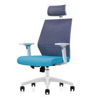 Chaise de bureau ergonomique moderne à dossier haut réglable et pivotante, avec support lombaire, en tissu durable, pour bureau, atelier et chambre
