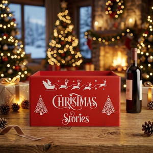 Caja <span class=keywords><strong>de</strong></span> Almacenamiento Navideñ<span class=keywords><strong>a</strong></span> <span class=keywords><strong>de</strong></span> Madera con Asas Recortadas, Caja <span class=keywords><strong>de</strong></span> Madera Vintage para Cestas <span class=keywords><strong>de</strong></span> Regalo Navideñas, Decoración <span class=keywords><strong>de</strong></span> Mesa <span class=keywords><strong>de</strong></span> Navidad, Regalo - Product Image 2