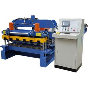 Full Automatic Building Material Machinery Glazed Tile Roll Forming <strong>Machine</strong> for Roofing Tiles PLC Control System Bearings Motors - Product Image 2