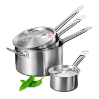 Ensemble de 4 casseroles en acier inoxydable, ensemble de 7 casseroles en acier inoxydable, ensemble de casseroles en acier inoxydable de haute qualité