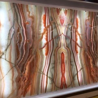 Table de café en marbre naturel translucide sept couleurs, style agate, pour îlot de cuisine ou comptoir, fabriquée en Chine