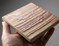 Carrelage en céramique artisanal en grès émaillé, sérigraphié à la main, 10x10cm, motif relief moderne, pour crédence murale de cuisine de luxe