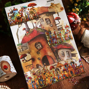 1 rollo de cinta Fairy Tale Corridor Series Fairy Tale Castle Theme Material de decoración hecho a mano Loop Paste - Product Image 4