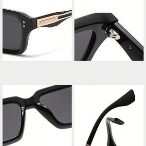 Gafas de Sol Personalizadas con Logotipo, Estilo Vintage 2025, Montura con Remaches, Lentes Degradadas, Protección UV400, Aleación, Cuadradas, Punk, para Hombre y Mujer - Product Image 6