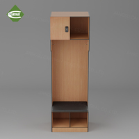 Armoires de rangement sportives double face Cartmay personnalisées pour écoles et clubs de football et de basketball, avec sièges intégrés