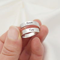 Meistverkaufter DIY Lasergravierter Polierter Edelstahl Offener Ring Blanko Verstellbarer Schlichter Ring Personalisierter Alltagsschmuck