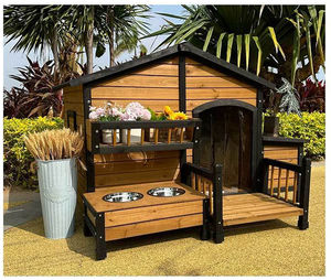 בית מחסה לכלבים מעץ עמיד בפני מזג אוויר בר קיימא בגודל בינוני עד גדול מקורה חיצונית כלב כלב כלב חם חיות מחמד בית חורף - Product Image 6