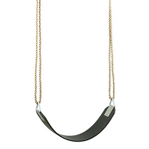 Accessoires de balançoire d'extérieur : Sangle de balançoire en caoutchouc flexible avec anneau de fixation triangulaire chromé pour chambre, parc, cour, hôtel, école - Product Image 2