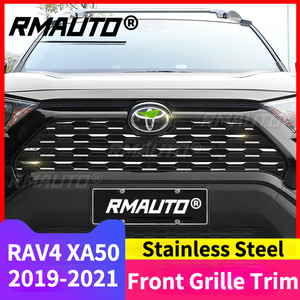 RAV4 57 Piezas de Adornos para Parrilla Delantera de Coche, Cubiertas Decorativas de Acero Inoxidable para Toyota RAV4 XA50 2019-2021, Accesorios de Estilo para Coche - Product Image 1