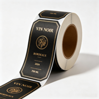 Autocollant en vinyle imperméable avec logo en feuille d'or personnalisé, rouleau d'autocollants pour flacon de parfum, impression adhésive professionnelle pour étiquettes de parfum