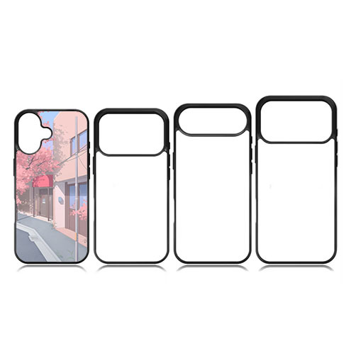 2D Blank Heat Transfer Sublimation Blank Phone case Soft TPU Edge 2D Mobile Cover TPU+PC+ Aluminum Sheet for iphone 17pro Max