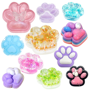 Premium TOYSRUNNER Soft Foam <b>Cat</b> Paw <b>Squishy</b> Toy Set Slow Rising Mochi Texture Sensory Fidget Kawaii Ball Stress Relief 5 7 - Product Image 6