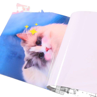 Papier autocollant de laminage à chaud transparent mat personnalisé, PET, imperméable, superposition holographique, laminage rigide haute brillance
